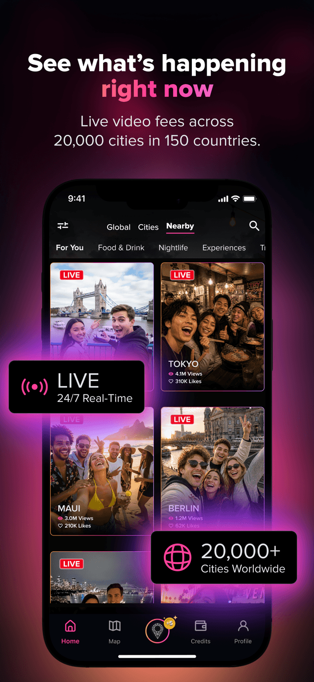 Right now — live video happening near you
